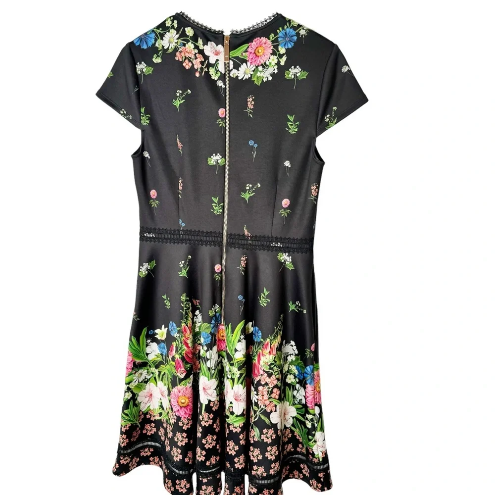 Ted Baker Daissie Florence Trim Skater Dress Size 3/Medium - Picture 10 of 12